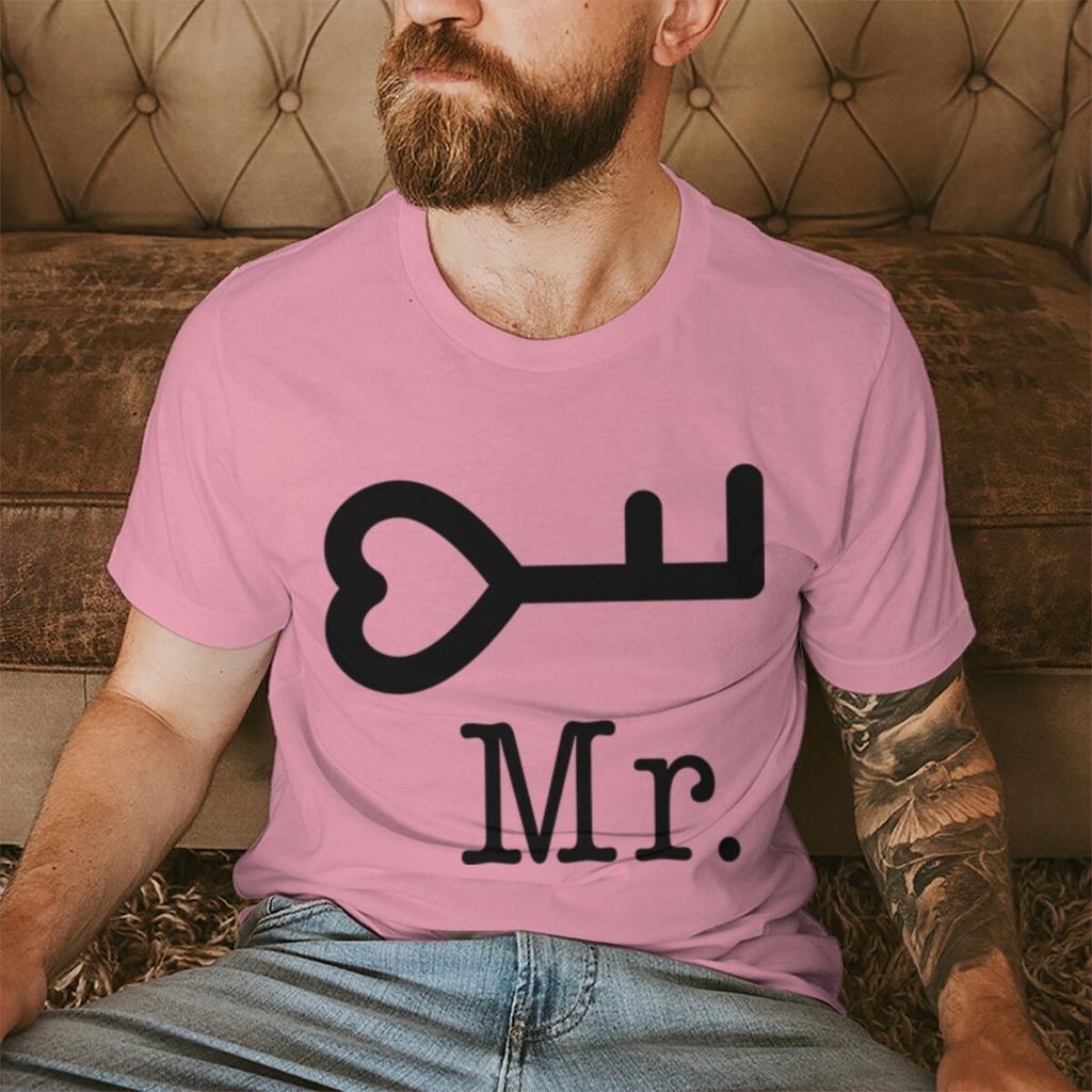 Fun Lock and Key Print Couple Matching Tshirt Men Women Marriage Anniversary Tee Fashion Short Sleeve Valentine Gift Streetwear