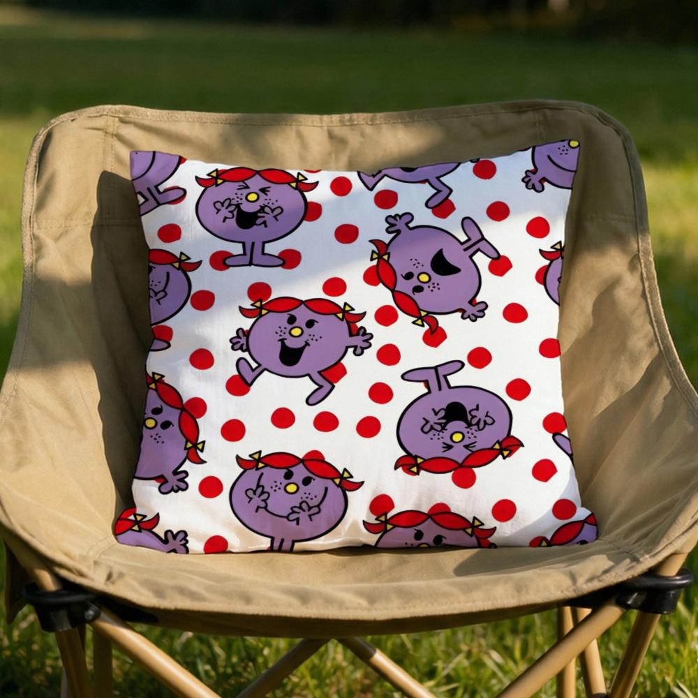 

Mr Men and LLittle Miss Cushion Cover Soft Reversible Durable Pillow Cover MultiScene Use for Home Car Daily Comfort 30X30cm