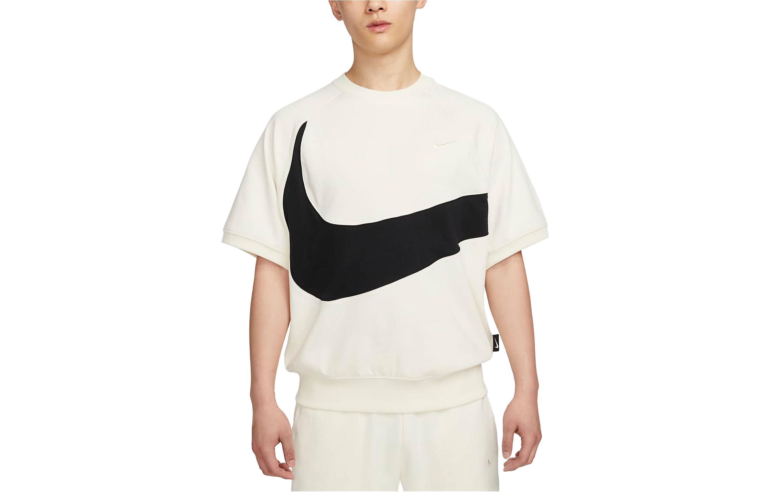 Nike Sportswear Swoosh Big Logo T-shirt Off White FB7872-113 L