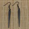 Small cylindrical long style earrings, simple and creative geometric long strip earrings for women