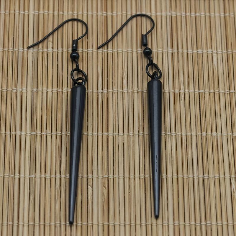 Small cylindrical long style earrings, simple and creative geometric long strip earrings for women