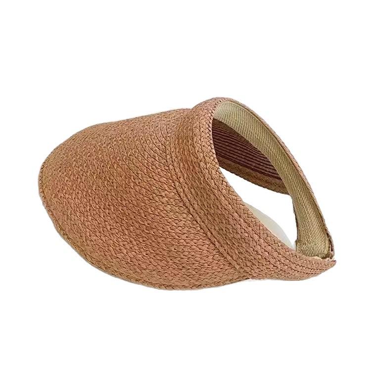 Korean Style Foldable Wide-Brim Straw Hat - Women's UV Sun Protection
