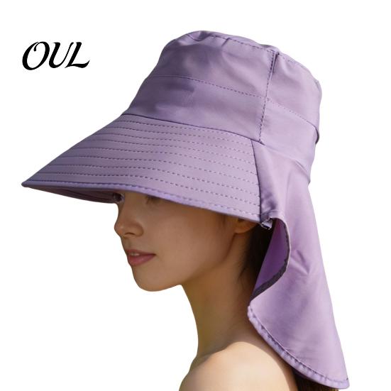 Full Coverage Sun Protection Hat Women with Neck Flap, Wide Brim Packable for Beach Hat, UV Travel Hiking Commuting Foldable