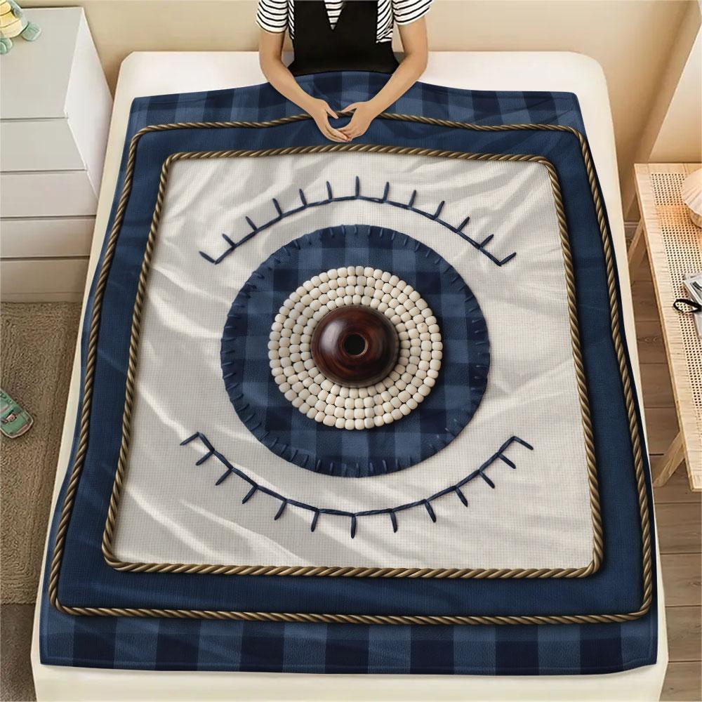 1PC Angel Wings Printed Flannel Blanket Lightweight and portable for Lunch Break Warmth and Comfort Halloween Gifts Holiday Present