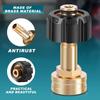 M22-14Mm X 3/4 Inch Garden Hose Adaptor High Pressure Brass Garden Hose Connector Quick Connect Pressure Washer Connector