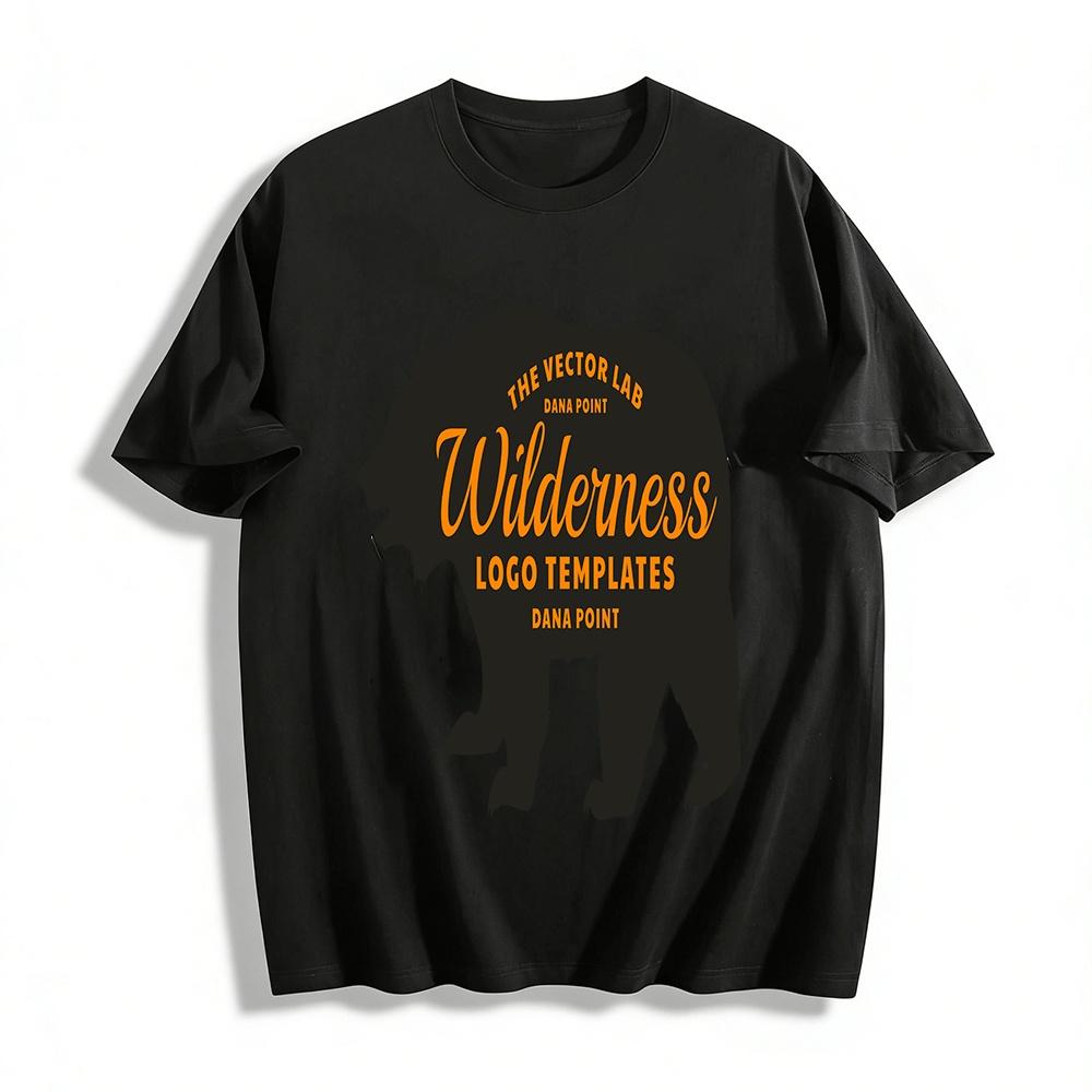Wilderness Bear Graphic Casual Tee Dana Point Outdoor Style Pure cotton T-shirt XXS