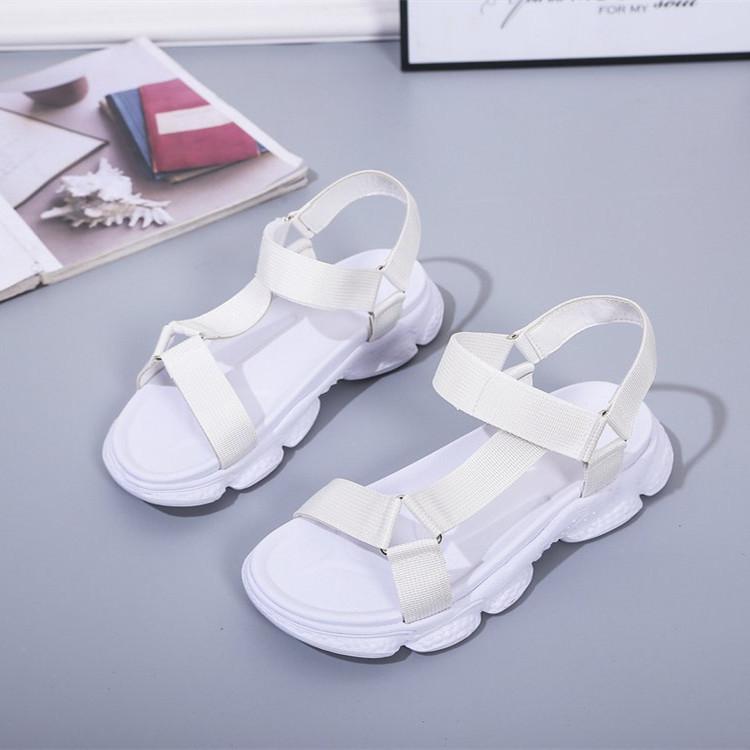 Summer Women's Beach Sandals Round Toe Platform Stylish Colorful Statement Sandals Roman Style Plus Size Sandals