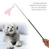 Cat Teaser Wand Retractable Interactive Cat Feather Toy With Bell For Cat Kitten