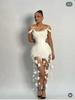 2026 Elegant European Floral Strapless Bandage Dress - Women's Sleeveless Waist-Cinching Sexy Fashion