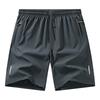 Sports Shorts Reflective Strips XS-4XL Zipper Ice Silk Pants Four-way Elastic Five-quarter Pants