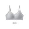 Sweet and Pure Girl Print Lace Edge Pure Cotton Underwear Women's No Steel Ring Anti-sagging Small Chest Gathering Thin Bra