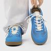 Blue Soft-soled German Training Shoes 2025 Spring New Versatile Retro Round Head Lace-up Casual Sports Forrest Gump Shoes