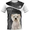 Camiseta Estampada 3D Masculina Padrão Cachorro de Estimação Manga Curta Gola Redonda Pulôver Top Casual