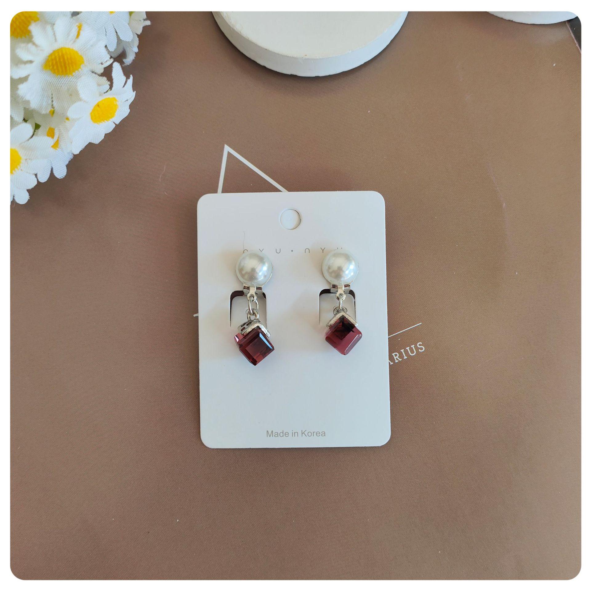 Элегантные клипсы-серьги с искусственным жемчугом и кристаллами для женщин - Без прокола ушей