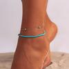 Summer Bohemian Multi-Layer Beaded Foot Decoration, Beach Style Casual Rice Bead Shell Anklet