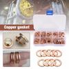 300pcs Copper Washers O Ring Gaskets Flat Ring Seal Kit Assortment Car Copper Sealing Rings for Injectors Drain Plug M5-M14