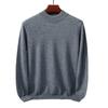 Solid color simple cashmere sweater men's semi-turtleneck pullover new knitted cashmere