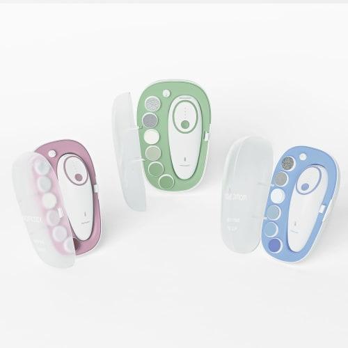 Momcosy Baby Electric Nail File, Gentle Baby Electric Nail Trimmer, Baby Nail Clipper with Night Light, 7 Grinding Head Replacement Pads, Green