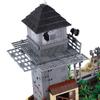 MOC Città Uomo Zombie Zai Rovine Scena Torre Recinzione Prigione Edificio Blocchi da Costruzione a Particelle Piccole Giocattolo