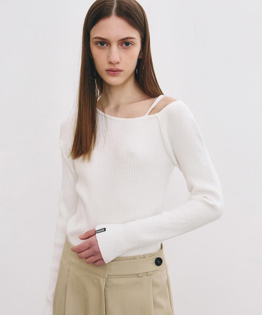 Nigaennikol Shoulder Strap Nicole Label Knit_Ivory