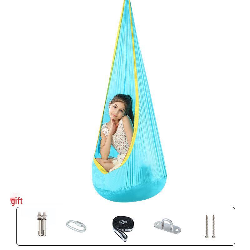 Children's Hanging Chair with Inflatable Cushion - Portable Swing for Park and Yard