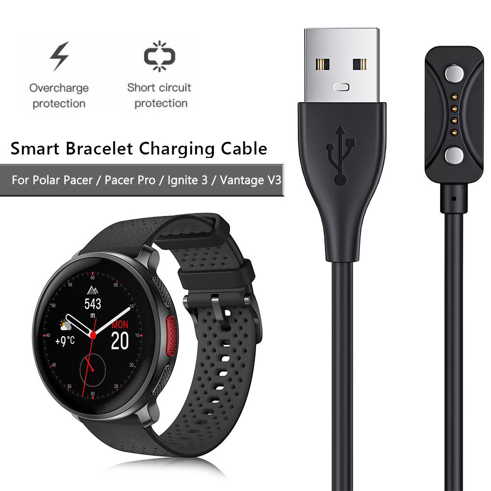 USB Charging Cable For Polar Pacer/Pro/Ignite 3/Vantage V3/Grit X 2 Pro Sports Watch Charger Dock Power Adapter Charge Accessory