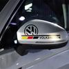 T322PCS Car Rearview Mirror Reflective Decals Waterproof Sticker Valve Cap For Volkswagen Golf 4 5 6 7 8 Passat Tiguan Bettle Jetta