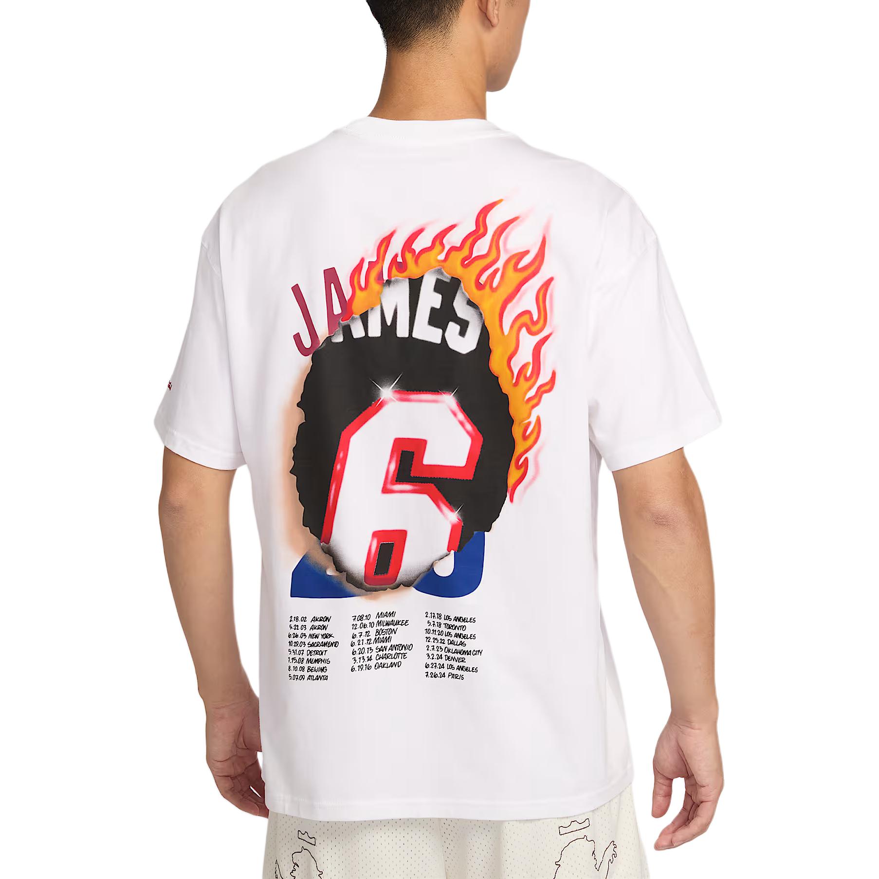 

Nike LeBron Good Intentions Loose Fit Crew Neck Basketball Short Sleeve T-Shirt Men Tops IH8567-100 S
