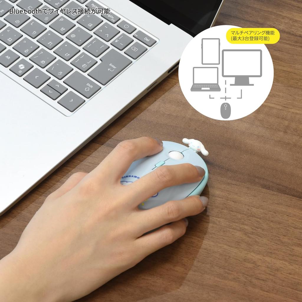 Gourmandise Sanrio Characters Bluetooth Mouse Cinnamoroll SANG-558CN