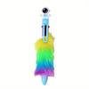 36pcs 0.7mm Cartoon Astronaut Fur Six-color Ballpoint Pen Multi-color Hand-door Pen Gift Pen Prize Pen Creative Stationery Back To School Season