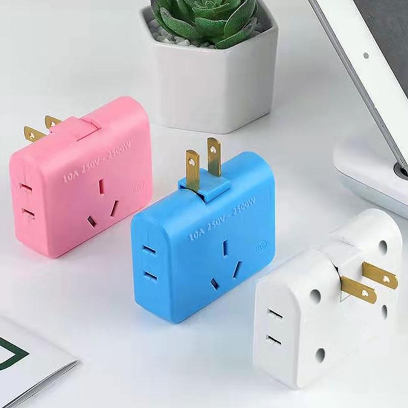 Space Saving Socket Extender 2Pin to 3Pin/2Pin Socket Transition Safe Electrical Accessory Household Travel Essential