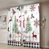 2 Stück, Weihnachtsbäumchen Schneemann Schneeflocken Vorhänge -30% Verdunkelung - geeignet für Wohnzimmer, Schlafzimmer, Küche, Heimdekoration