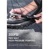 WEST BIKING Portable Bicycle Pump 300PSI High Pressure Bike Air Pump Bike Tire Inflator Schrader Presta Valve Cycling Hand Pump