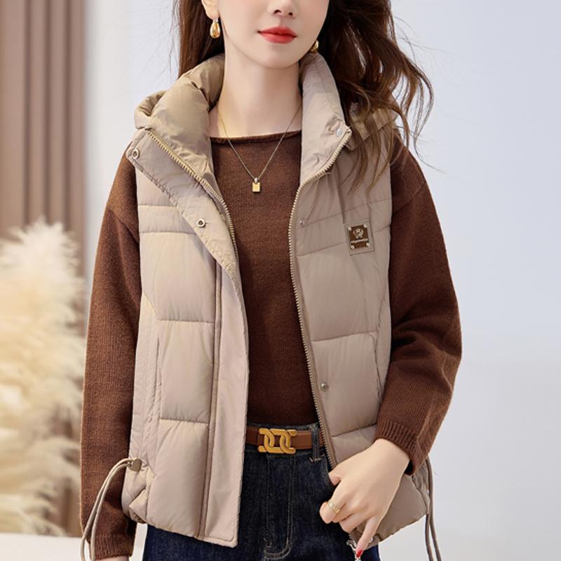 Fashion Winter Women's Vest Hooded Thick Warm Casual Sleeveless Jackets Woman Short Coat