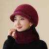 Hat Female Winter Warm Rabbit Hair Beret Cold Protective Ear Wool Hat In The Elderly Hat