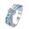 URMYLADY Classic 925 Sterling Silver Diamond 8 Size Rings For Women Colored Zircon Fashion Jewelry