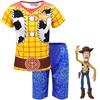 Adorable Toy Story 4 Kids Boys Woody Cosplay Short Sleeve T-shirt And Shorts Set