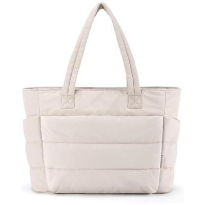 Tote Bag for Women Lightweight Puffy Tote Bag with Compartments Shoulder Bag Polyester Handbags