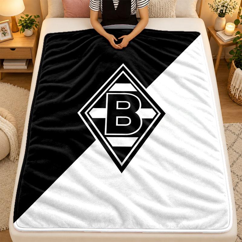 Flannel BlanketBorussia Mönchengladbach Warm Soft Throw Blanket for Indoor Sofa Bed Living Room Use