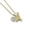 European and American Popular Hip Hop Accessories Environmentally Friendly Diamond Studded Animal Zodiac Pendant Necklace