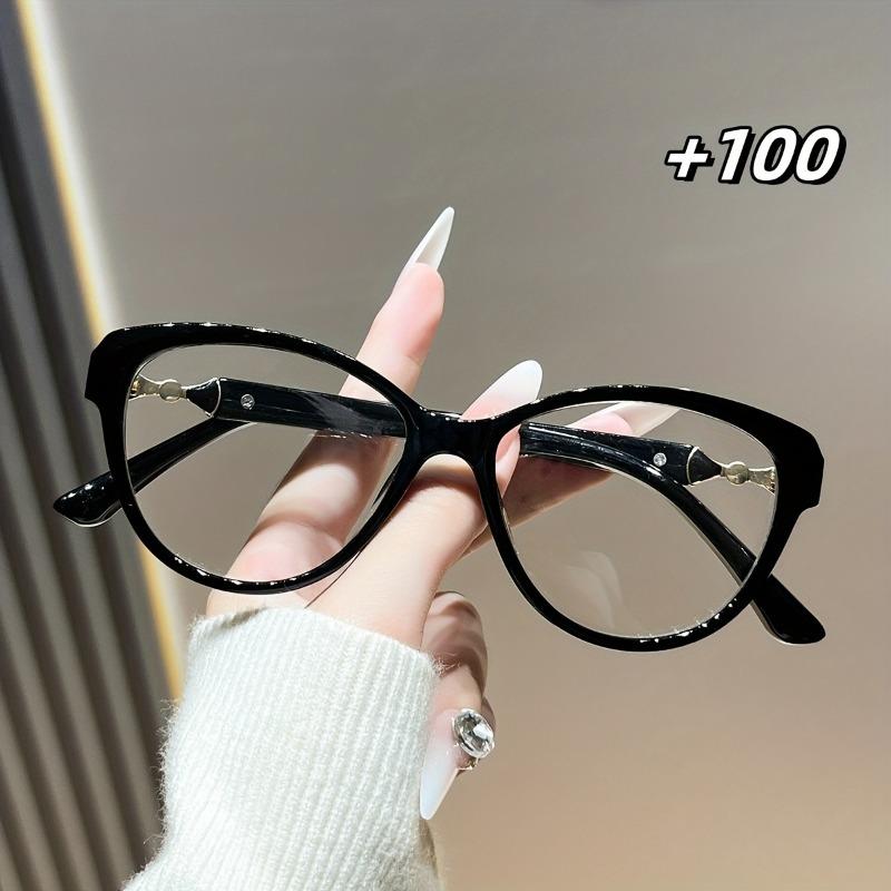 

Latest Women S Stylish Cat Eye Reading Eyeglasses with Retro Floral Designer Suitable for Office and Daily Reading 3.5