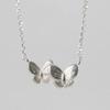 TWIN BUTTERFLY Butterfly Pendant Silver 925 Necklace