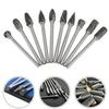 10 stücke 1/8 ”Schaft Hartmetall Frässtifte Set Frässtifte Für Aluminium Die Grinder Bit Pack