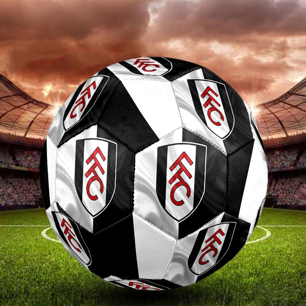 Fulham FC Size 5 Soccer Ball, Machine-Stitched PVC, Durable & High Bounce, All Ages Fit, Fan Merchandise, Matches & Outdoor Use.
