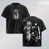 2026 Hot Sale Zenin Maki Jujutsu Kaisen T-shirt Anime Gothic Washed Y2k T Shirt Men Women Unisex Clothing Summer Short Sleeve Cotton Tees Tops