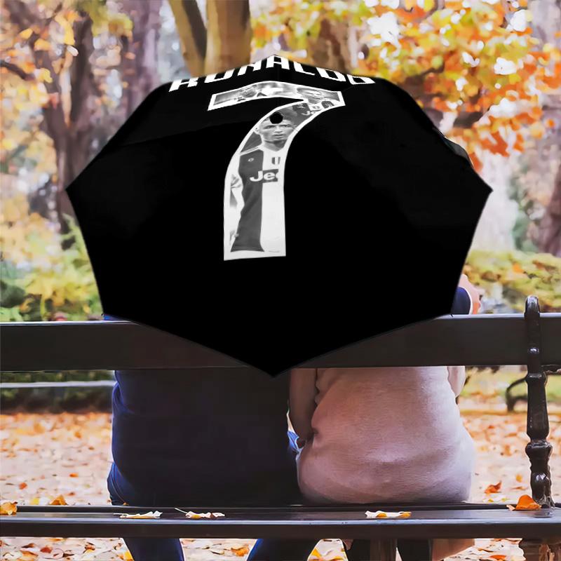 Ronaldo's Legacy: Number Journey Folding umbrella Suitable for all seasons durable printing Three folds Umbrella