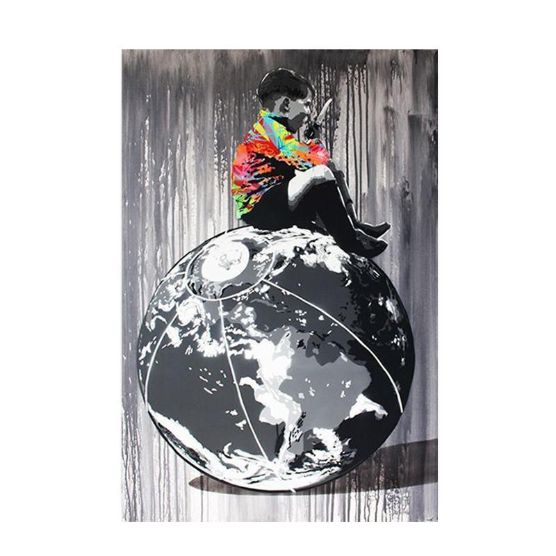 Banks Graffiti Art Canvas Painting Modern Street Pop Art On the Wall Cuadros Pictures for Living Room Home Decoration