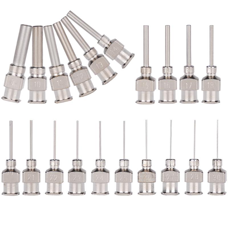 12PCS 1/2 Inch Dispensing Needle Stainless Steel 8G To 30G Blunt Tip Needle Injection Needle For High Temperature Hand Tool