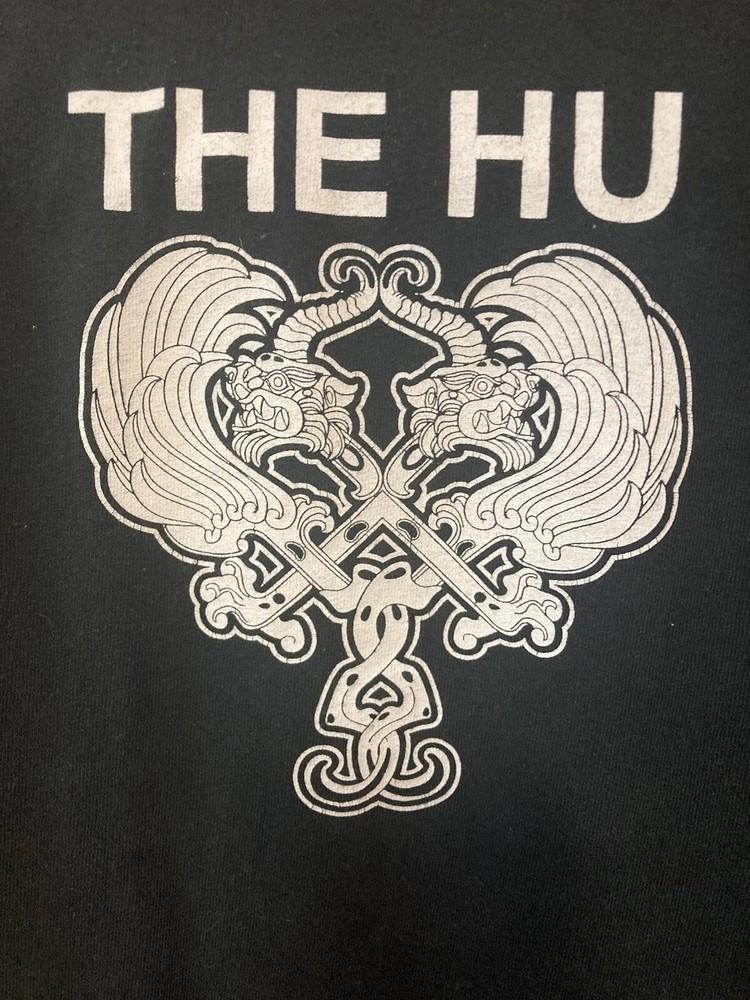 Черная футболка унисекс BL1577 с логотипом HU, полный размер L