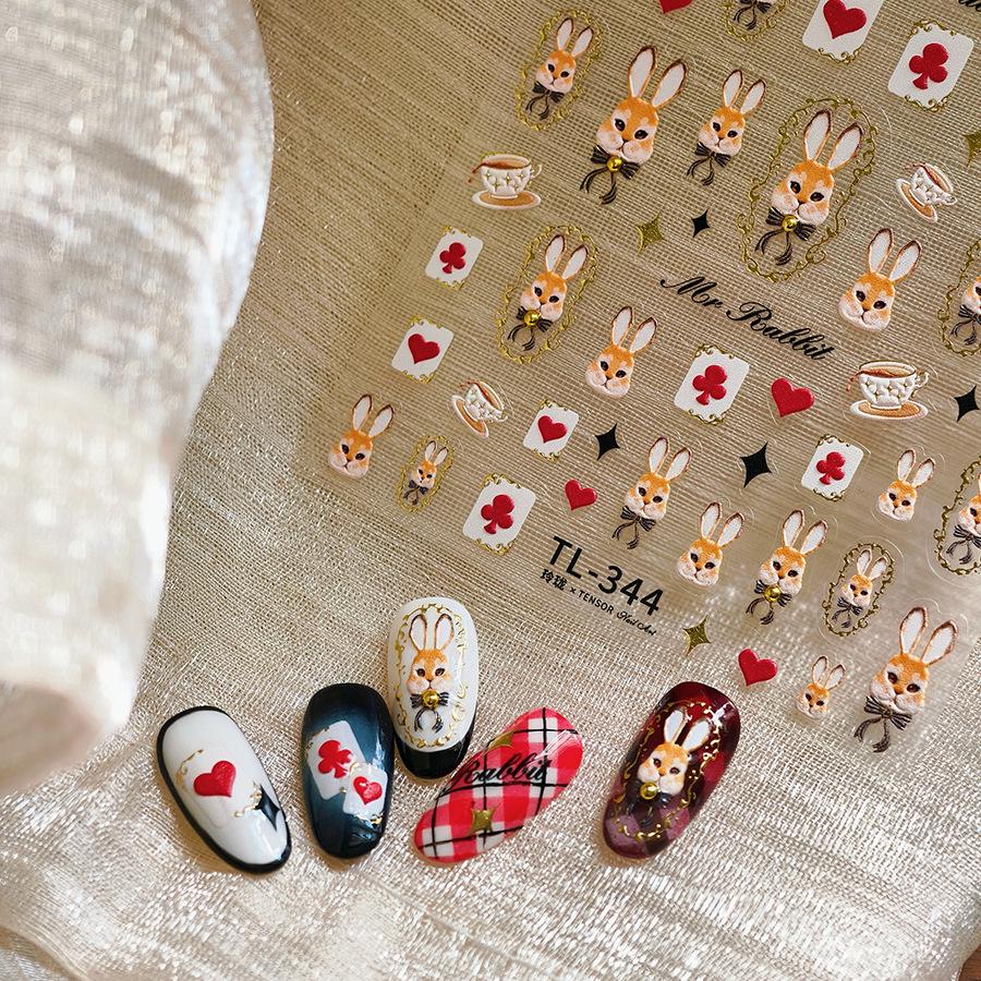 

Ferroso Cartoon Rabbit Self-Adhesive Nail Stickers TL-344